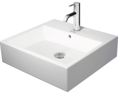 Litet tvättställ DURAVIT Vero Air vit blank kantig 50x47 cm
