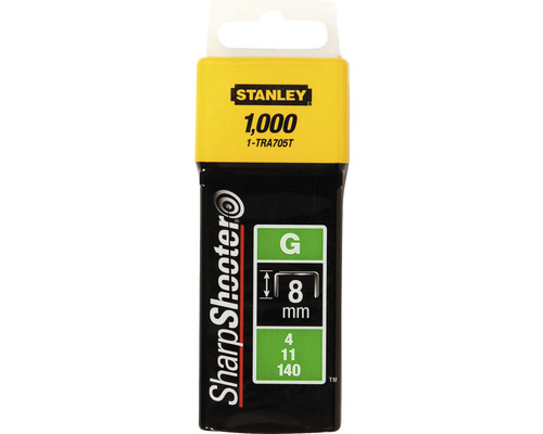 Häftklammer STANLEY G typ 8mm 1000-pack