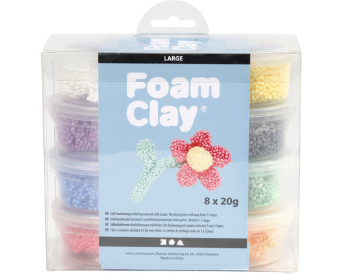 Foam Clay® CREATIV COMPANY Large mixade färger 8x20g