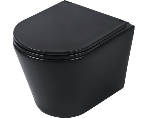 Vägghängd toalettstol av keramik med sits