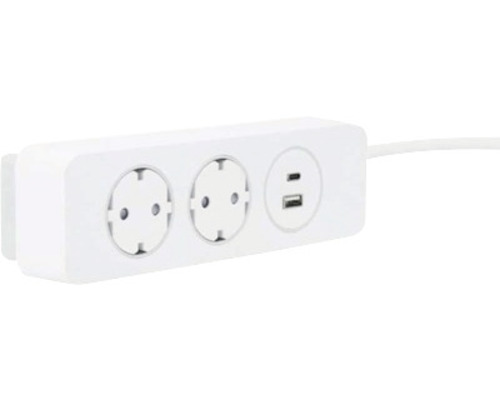 Grenuttag med två uttag och två USB-portar