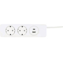 Grenuttag med två uttag och två USB-portar