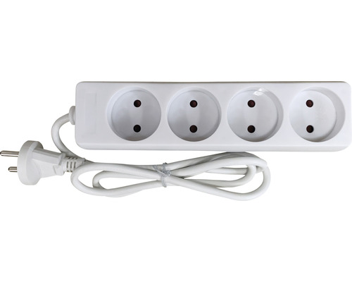 Grenuttag med fyra uttag och kontakt