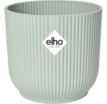 Planteringskärl i plast med vertikala räfflor och Elho-logotyp