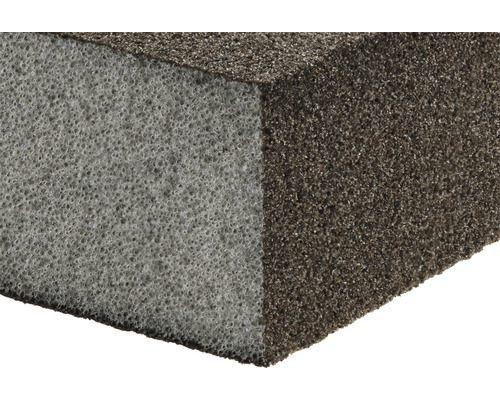 Närbild av ett slipblock med två olika slipytor