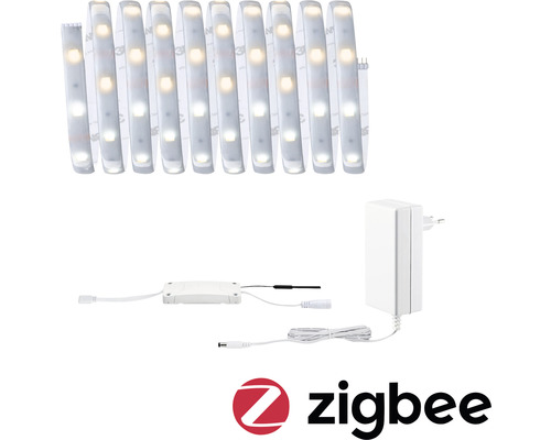LED-strip med nätaggregat och Zigbee-logotyp