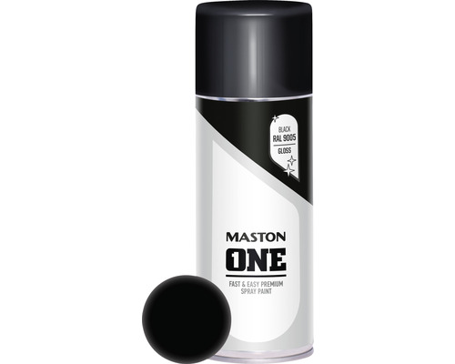Sprayfärg MASTON One RAL 9005 glans svart 400ml