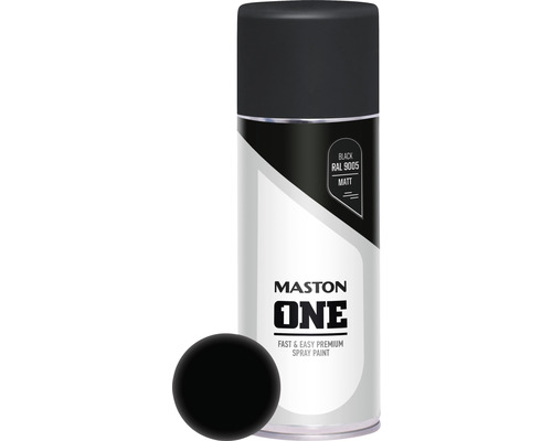 Sprayfärg MASTON One RAL 9005 matt svart 400ml