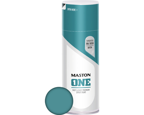 Sprayfärg MASTON One RAL 5018 satin turkos 400ml
