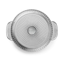 Grönsakskorg i rostfritt stål med Weber-logotyp