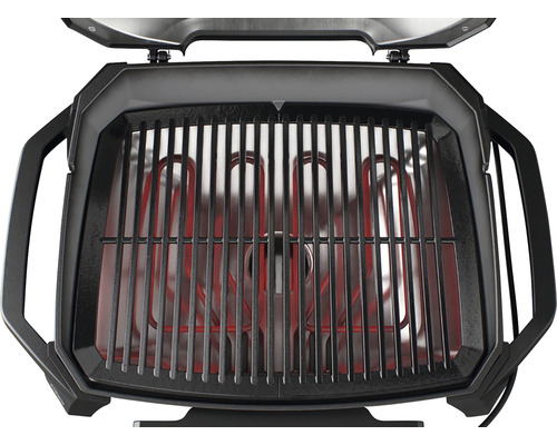 Elektrisk grill med grillgaller och värmeelement