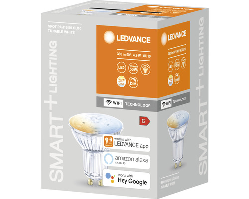 LEDVANCE LED-lampa PAR16 50 GU10 Tunable White i kartong