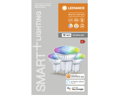 LED-lampa LEDVANCE Smart+ Multicolor, sockel PAR16 50 GU10