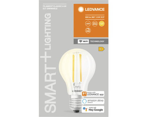 Dimbar LED-lampa Ledvance Filament Classic A 60 E27