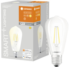 LEDVANCE Filament Edison 60 E27 dimbar LED-lampa och förpackning