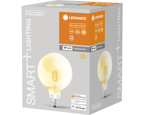 LEDVANCE Globe 125 glödlampa E27, dimbar, förpackning