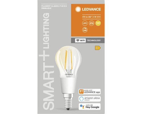 LEDVANCE Smart+ Classic P40 E14 glödlampa med filament