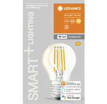 LEDVANCE Filament Classic P 40 E27 dimbar lampa med 470 lumen, 4 watt och energieffektivitetsklass E