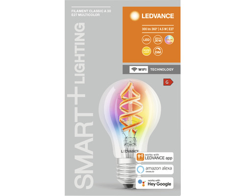LEDVANCE Filament Classic A 30 E27 Multicolor LED-lampa