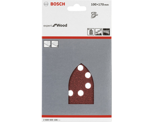 Bosch Expert slippappersset för trä, korn 60-240