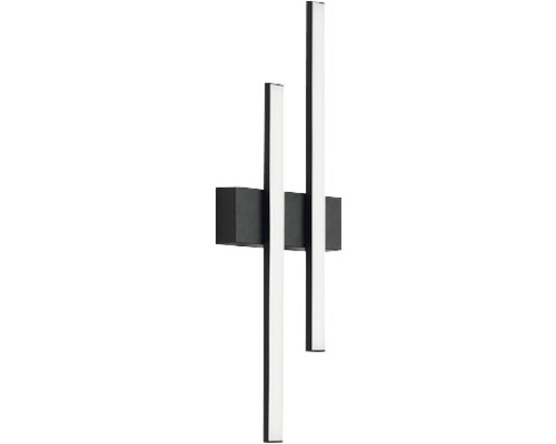 Vägglykta TELEFUNKEN Graz LED IP44 2x4W 480lm 4000K neutralvit H 470mm vit/svart Modern LED-vägglampa för inomhusbruk