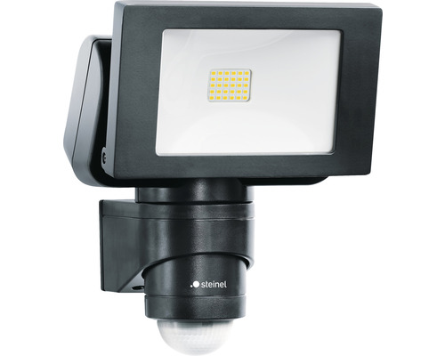 Strålkastare STEINEL LS 150 S med sensor 14,7W 1375lm 4000K neutralvit 215x155mm IP44 svart LED-strålkastare för utomhusbruk med rörelsesensor