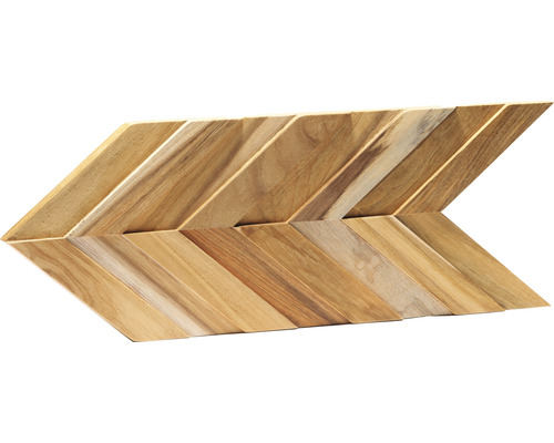 Väggtegel REBEL OF STYLES Ultrawood Teak Chevron brun 18x38,6 cm 5-pack