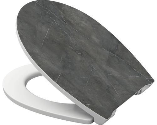Toalettsits med marmorlook