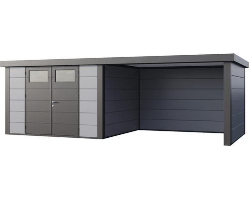 Redskapsbod med tak för förvaring av trädgårdsredskap och möbler