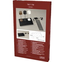 Förpackning med USB bordslampor, transformator och kablar