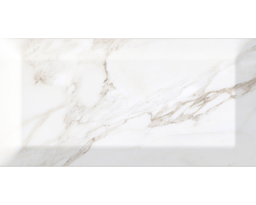 Kakel Metro fasad Carrara vit blank 10x20x0,8 cm