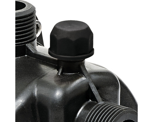 Närbild av en svart poolpump