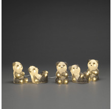 Ljusslinga med fem pandafigurer
