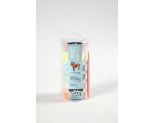 Foam Clay® CREATIV COMPANY Pastellfärg glitter 6x14g