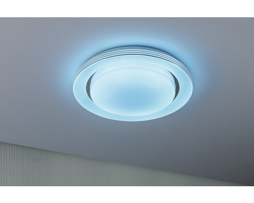 Rund taklampa monterad i taket