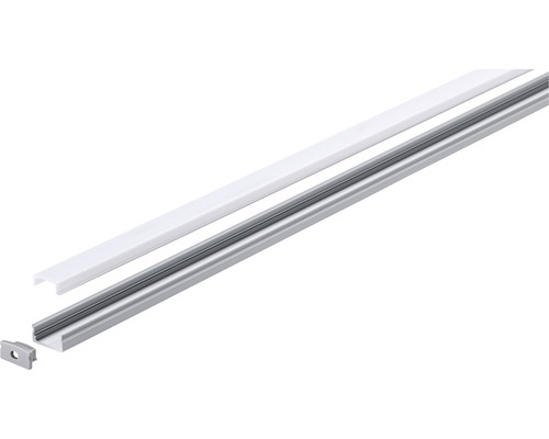 LED-profil med lock och ändstycke