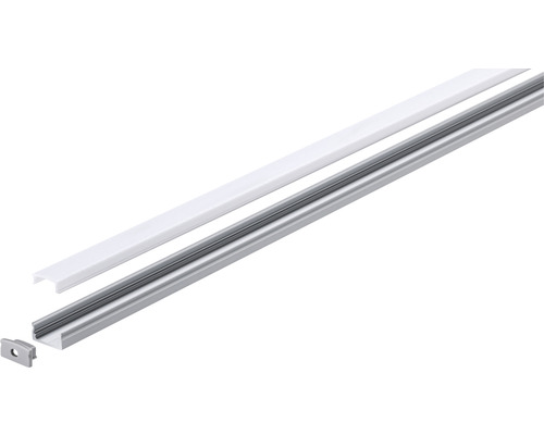 LED-profil med lock och ändstycke