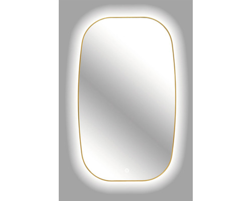 Spegel med belysning CORDIA retro line backlight guld 60x100 cm LED 26 W