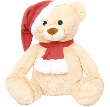 Teddybjörn med julmössa och halsduk