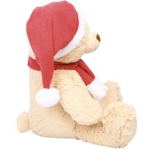 Nalle med julmössa och halsduk