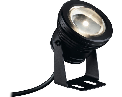 Plug & Shine LED spotdammljus PAULMANN 5W 300 lm 3000 K IP68 svart med 2 m matningsledning 230/24 V