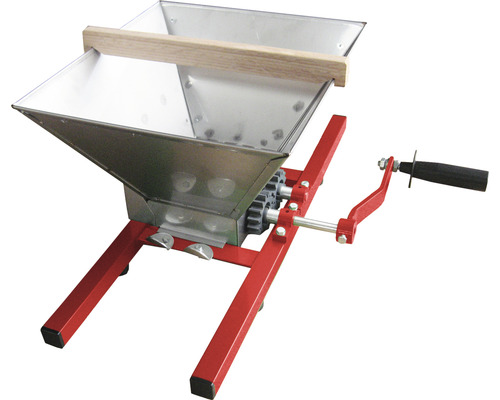 Fruktkvarn med handvev och tratt av rostfritt stål