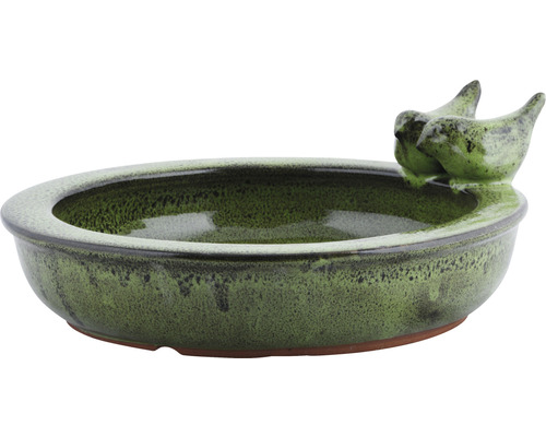 Fågelbad keramik Ø26,7cm grön