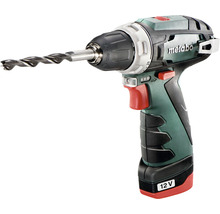 Borrskruvdragare METABO BS Basic 12V inkl. 2x2,0Ah batterier och laddare i PowerMaxx plastlåda