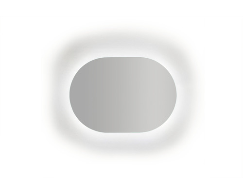 Oval spegel med belysning