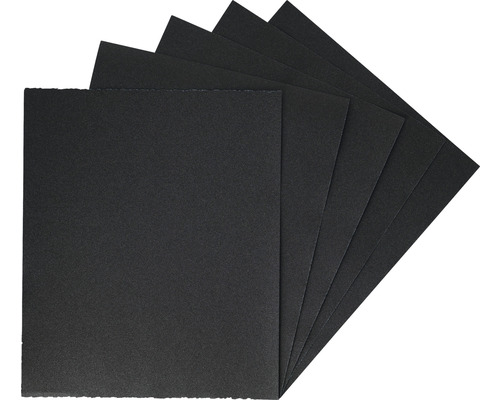 Stapel svarta sandpappersark