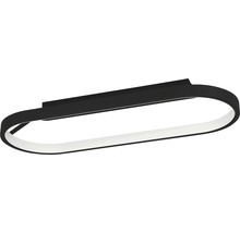 Oval taklampa i svart för inomhusbruk