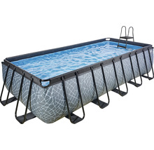 Pool EXIT StonePool 540x250x122cm inkl. sandfilterpump & stege stenutseende-thumb-4