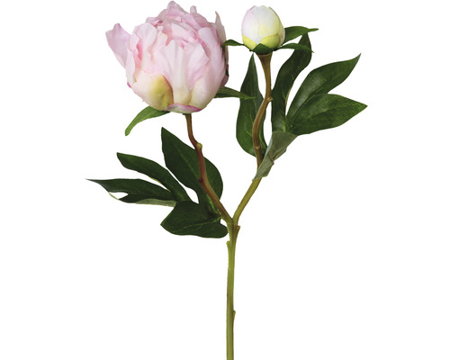 Konstgjord blomma pion 46cm rosa