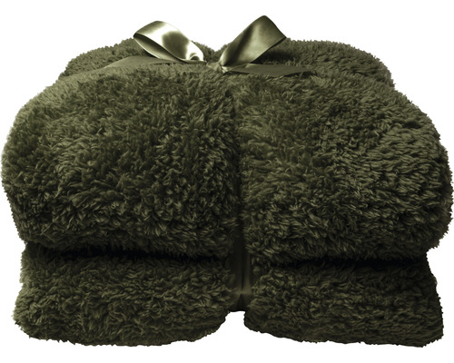 Ihopbunden flanellfilt med band